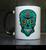 Sugarskull mug with green skull