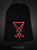 Sigil of Lucifer pipo, musta, punaisella brodeerauksella