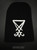 Sigil of Lucifer pipo, musta, valkoisella brodeerauksella
