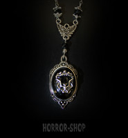 Vampire bat came necklace, small