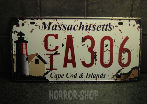 Massachusetts register plate -sign