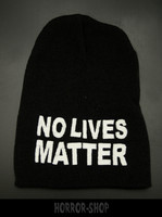 No lives matter, black with white embroydery