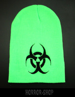 Biohazard beanie, neon green