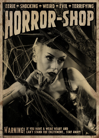 Horror-Shop old school horror postikortti