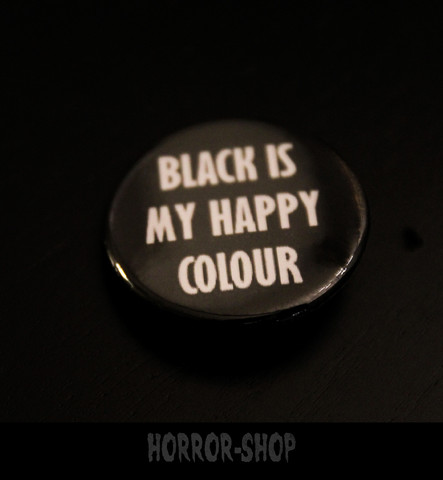 Black is my happy color -button