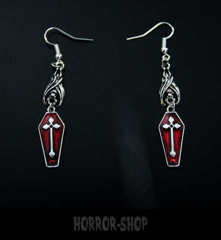 Vampire coffin earrrings