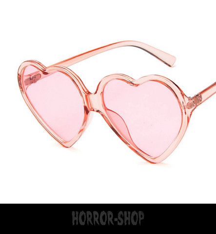 Pink heart retro sunglasses