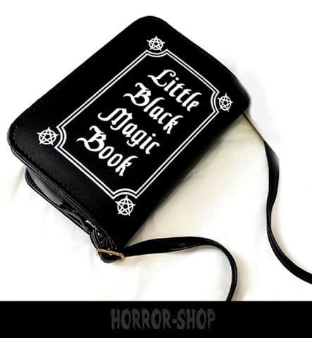 Little black magic book handbag