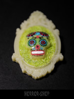 Sugarskull brooch,  bone white (10)