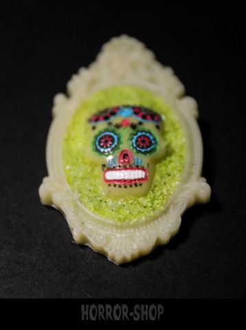 Sugarskull rintaneula, luunvalkoinen (10)