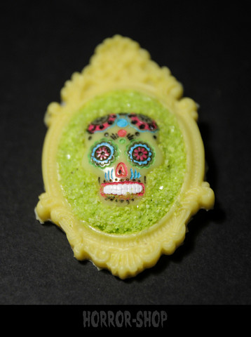 Sugarskull rintaneula, Yellow Mellow (13)