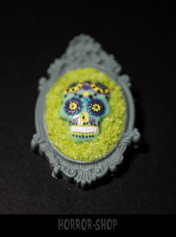 Sugarskull rintaneula, Strange green (14)