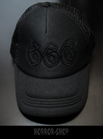 666 -lippis mustalla brodeerauksella. Snapback