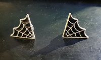 Spider Web - collar pin (pair)