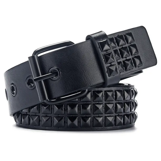 Pyramid belt for metal and goth ladies, black
