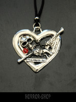 Guns and Roses heart Necklace