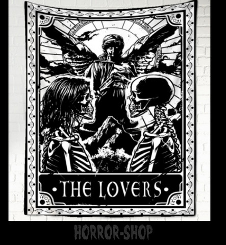 The Lovers wall flag (print slightly red. Not pure white)