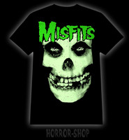 Misfits, Glow jurek skull, t-paita