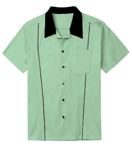 Lime green bowling retro shirt