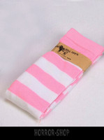 Black and white striped Knee socks
