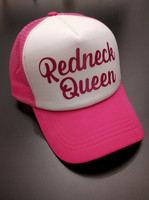 Redneck queen - pinkkivalkoinnen trucker lippis
