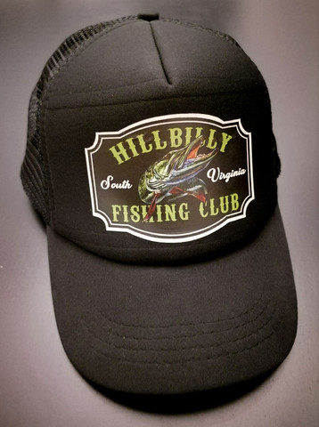 Hillbilly Fishing  Club trucker cap, black