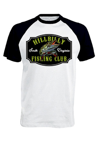 Hillbilly fishing club- t-paita