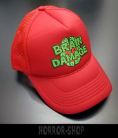 Brain damage trucker cap red