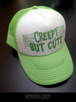 Creepy but cute trucker cap green