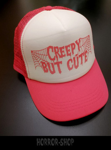 Creepy but cute trucker cap pink
