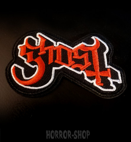 Ghost logo kangasmerkki, punainen pieni