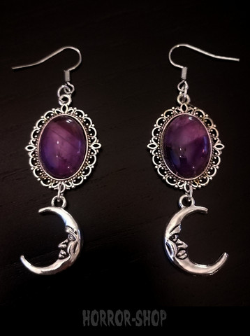 Amethyst moon - earrings