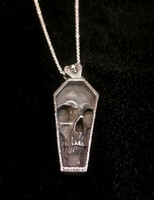 Heavy coffin skull neclace