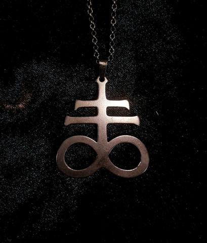Cross of Leviathan Necklace, true black (matte)