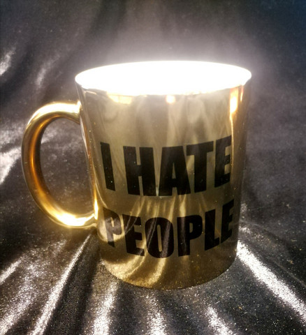 I hate people true gold  (mug)