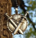 WARRIOR TALISMAN, viking shield and swords