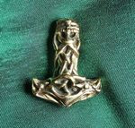 VIKING WARRIOR, bronze Thor Hammer, pendant