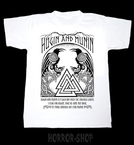 Hugin and Munin, white