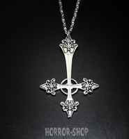 Silver coloured inverted cross, Decorative