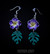 Tiki orchid earrings, lila/pair
