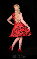Red leopard dress