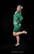 Vihreä spandex leopardimekko (009)