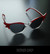 Red/glass retro cat eye sunglasses