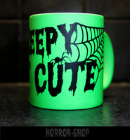 Creepy but cute (mug) neon green