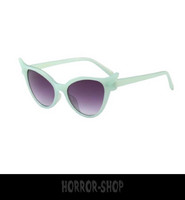 Lime Green/glass retro cat eye aurinkolasit