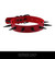 Red neclacklace/choker with black spikes, thin