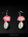 Tiki cochlea orchid earrings /pair