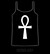 Ankh - T-shirt, white print, LadyFit and spaghetti strap and Tanktop