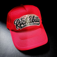 Bad Attitude Rockabilly Road Crew - trucker cap, red