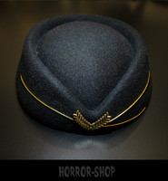 Stewardess hat, retro, black